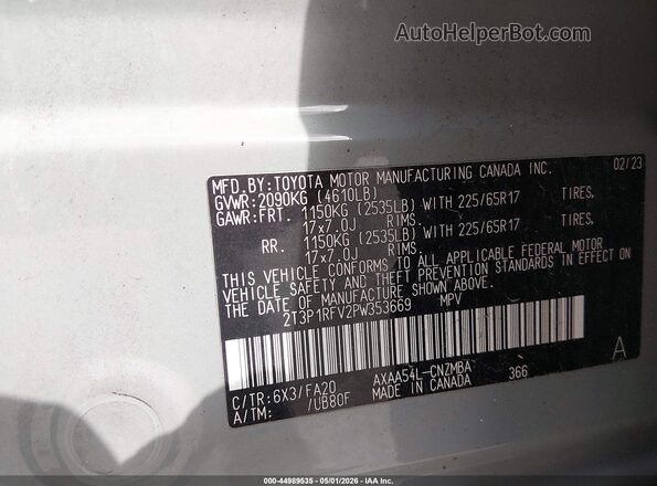 2T3P1RFV2PW353669 2023 TOYOTA LE Green 
