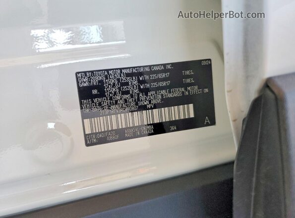 2T3P1RFV3RC480807 2024 TOYOTA RAV4 White Вид підкапотного простору
