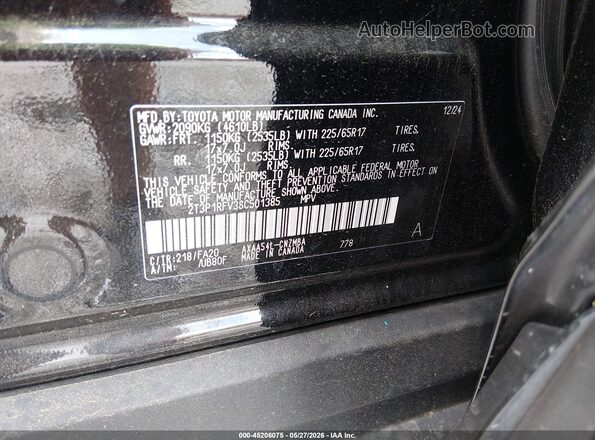 2T3P1RFV3SC501385 2025 TOYOTA RAV4 Black 