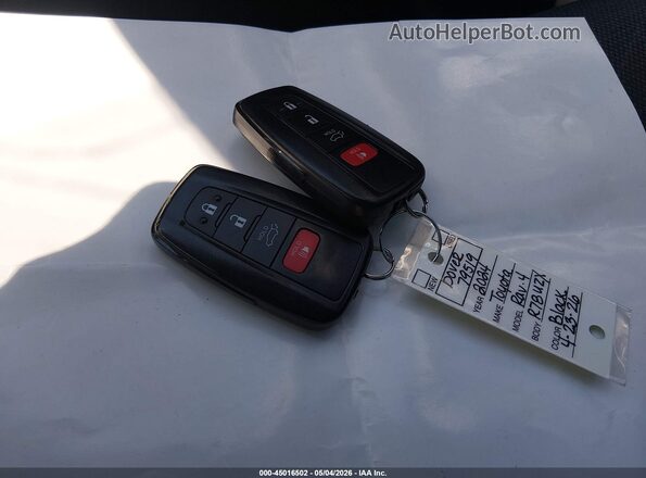 2T3P1RFV4RC479519 2024 TOYOTA LE Black Dashboard view