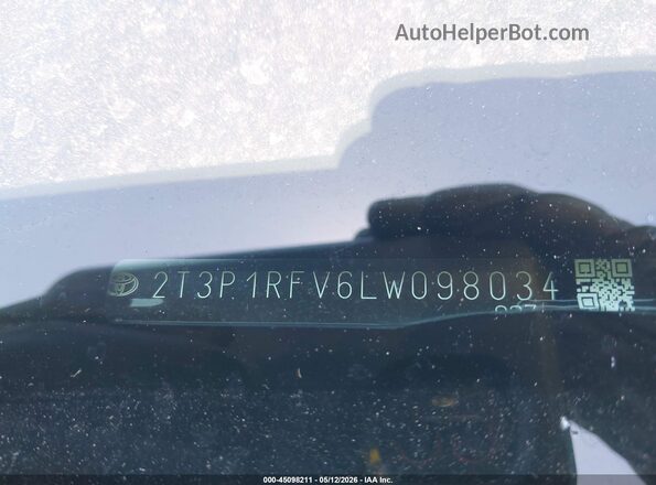 2T3P1RFV6LW098034 2020 TOYOTA LE Dark Blue 