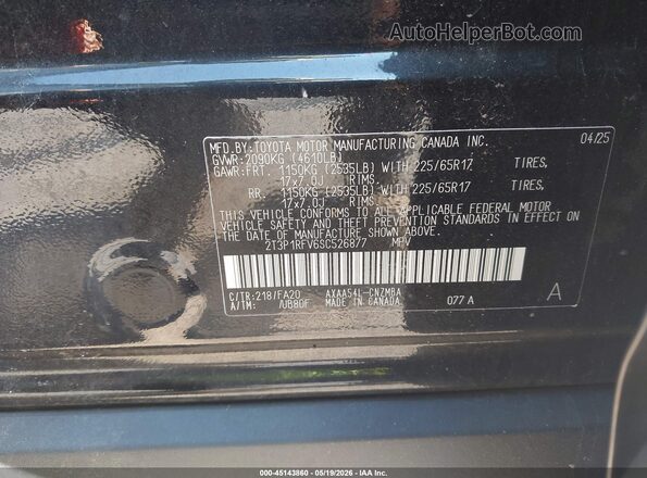 2T3P1RFV6SC526877 2025 TOYOTA RAV4 Black Engine compartment view