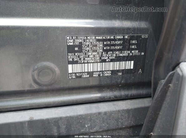 2T3P1RFV8RW427941 2024 TOYOTA LE Gray Engine compartment view
