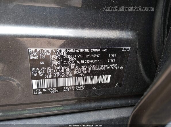 2T3P1RFV9PW343785 2023 TOYOTA RAV4 Gray 