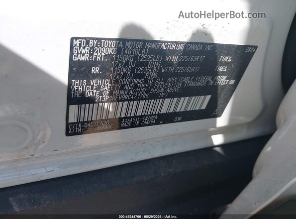 2T3P1RFV9RC471786 2024 TOYOTA RAV4 White Widok komory silnika