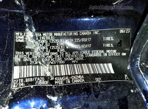 2T3P1RFVXPW377900 2023 TOYOTA RAV4 Blue 