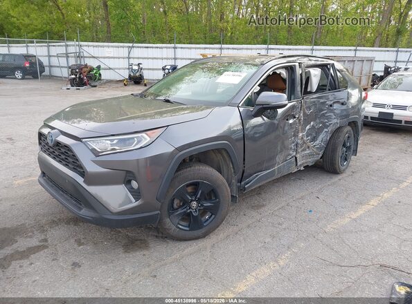2T3R6RFV9MW014610 2021 TOYOTA RAV4 HYBRID Gray Front left