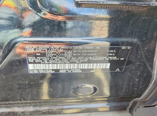 2T3RFREV4GW502188 2016 TOYOTA RAV4 Black 