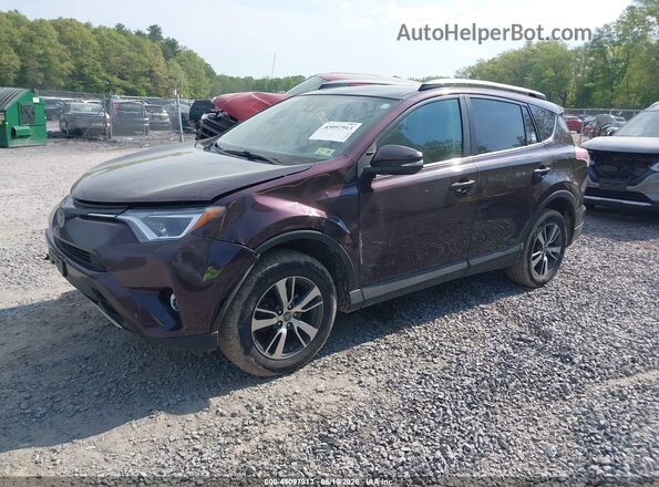 2T3RFREV5HW555399 2017 TOYOTA RAV4 Burgundy Առջևի ձախ երեք քառորդ տեսարան