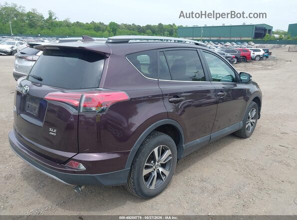 2T3RFREV6JW726828 2018 TOYOTA RAV4 Burgundy Tył prawy
