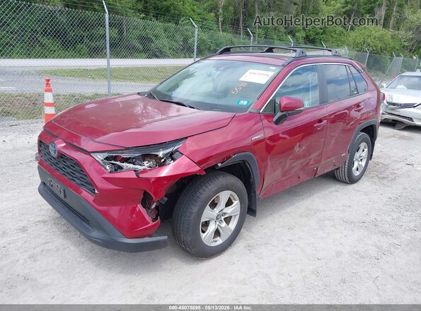 2T3RWRFV9KW031985 2019 TOYOTA RAV4 HYBRID Burgundy 
