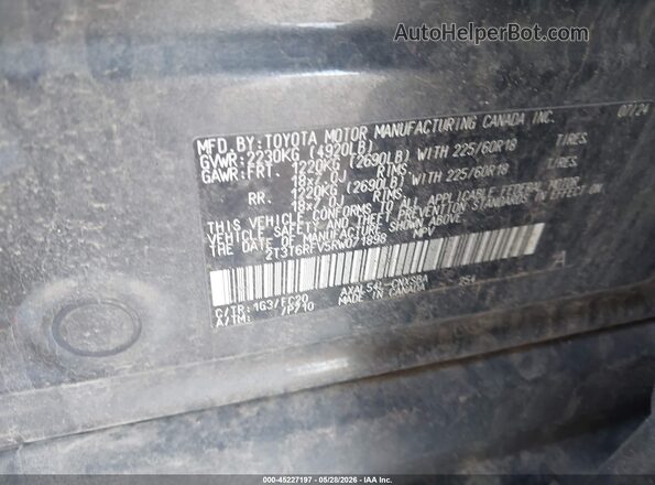 2T3T6RFV5RW071898 2024 TOYOTA RAV4 HYBRID Gray Vista del compartimento del motor