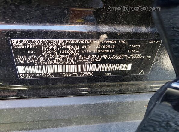 2T3T6RFV7RW062491 2024 TOYOTA RAV4 Black 