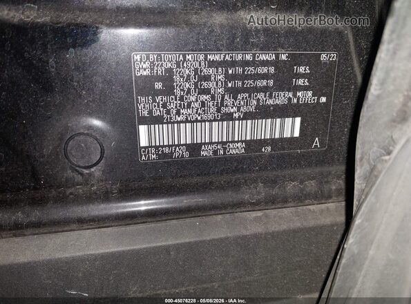 2T3UWRFV0PW169013 2023 TOYOTA RAV4 HYBRID Black Vista del compartimento del motor