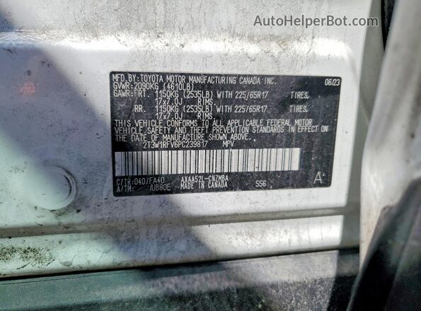 2T3W1RFV6PC239817 2023 TOYOTA LE White 