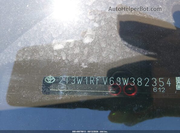 2T3W1RFV6SW382354 2025 TOYOTA LE Черный Вид подкапотного пространства