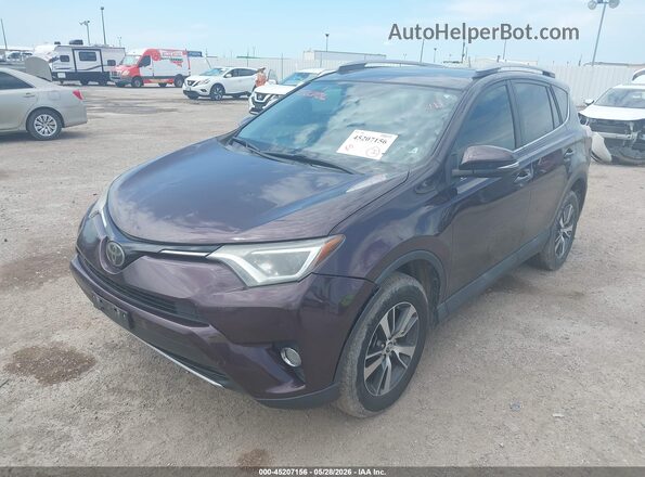 2T3WFREV8JW417011 2018 TOYOTA RAV4 Red წინა მარცხენა ხედი სამი მეოთხედიდან