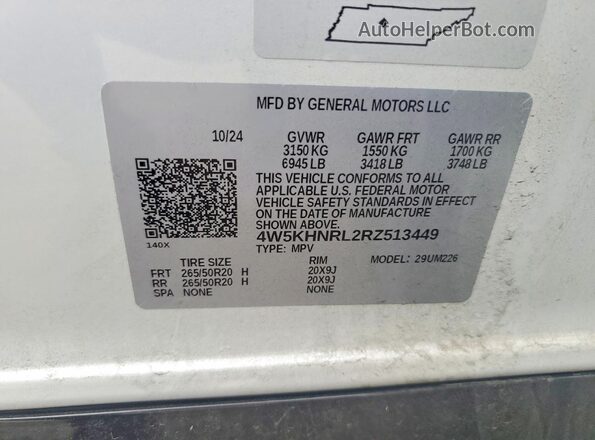 4W5KHNRL2RZ513449 2024 ACURA ZDX White 