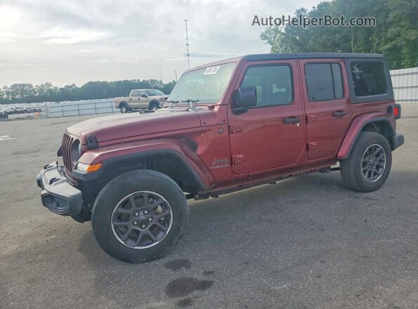 1C4HJXDN4MW557320 2021 JEEP WRANGLER Red Tył lewy