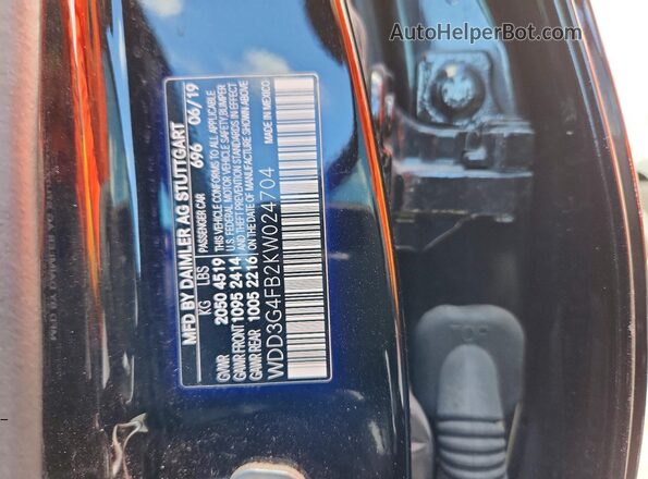 WDD3G4FB2KW024704 2019 MERCEDES-BENZ A Black 