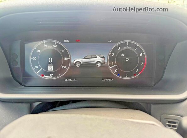 SALRR2RVXJA065627 2018 LAND ROVER DISCOVERY Silver ხელსაწყოთა პანელის ხედი