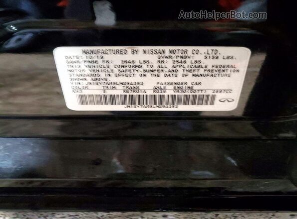 JN1EV7AR5LM254252 2020 INFINITI Q50 Black Widok wnętrza 360 stopni