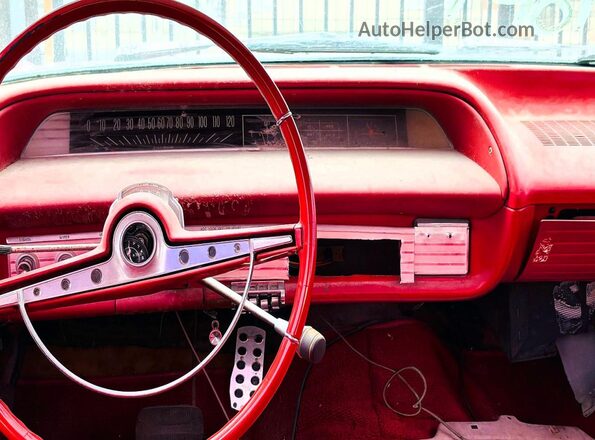 31839J102257 1963 CHEVROLET IMPALA Красный Вид панели приборов
