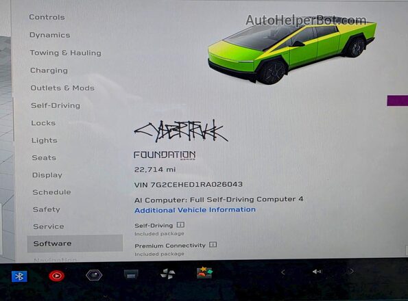 7G2CEHED1RA026043 2024 TESLA CYBERTRUCK Silver Widok zestawu wskaźników