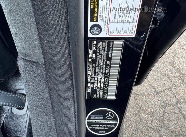 WDDUG7JBXHA286408 2017 MERCEDES-BENZ S Black Widok wnętrza z tyłu