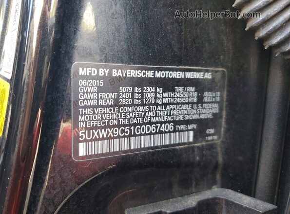 5UXWX9C51G0D67406 2016 BMW X3 Black 