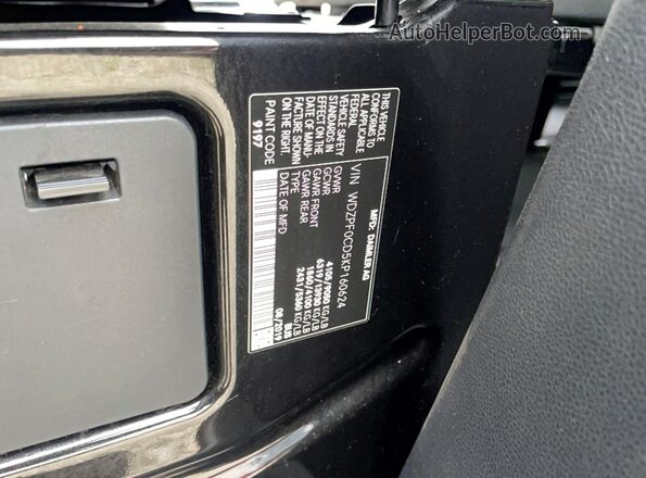 WDZPF0CD5KP160624 2019 MERCEDES-BENZ SPRINTER Black 