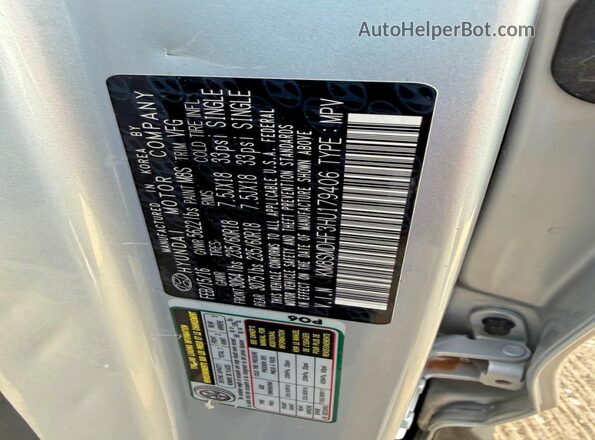 KM8SMDHF3HU179406 2017 HYUNDAI SANTA Silver 