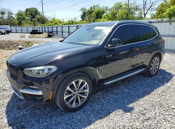 5UXTR7C59KLF34684 2019 BMW X3 Black Rear left