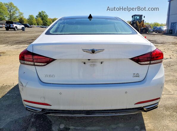 KMHGN4JE0JU247042 2018 GENESIS G80 Белый Вид салона спереди