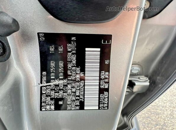 JTJHY7AX1K4294856 2019 LEXUS LX Silver 