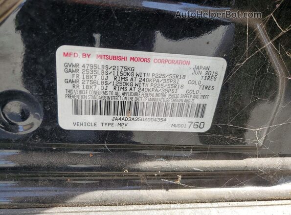 JA4AD3A35GZ004354 2016 MITSUBISHI OUTLANDER Black 