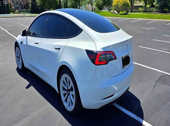 5YJ3E1EB8NF276384 2022 TESLA MODEL White Rear right