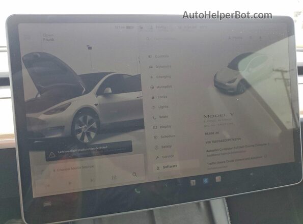 7SAYGAEEXPF742736 2023 TESLA MODEL White Rear seats view