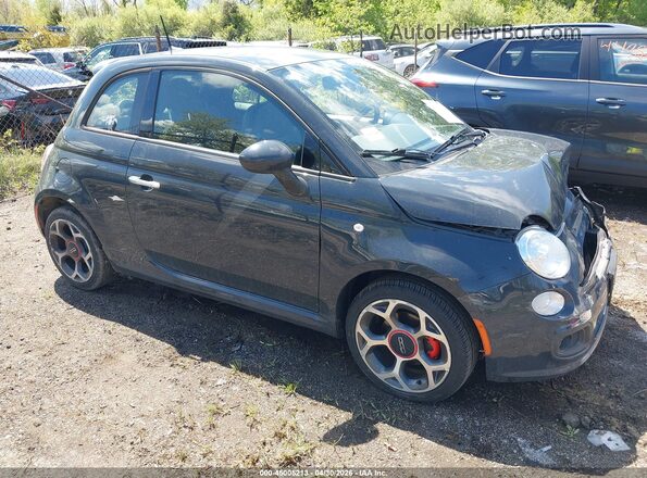 3C3CFFBR7GT155477 2016 FIAT 500 Gray Rear interior view