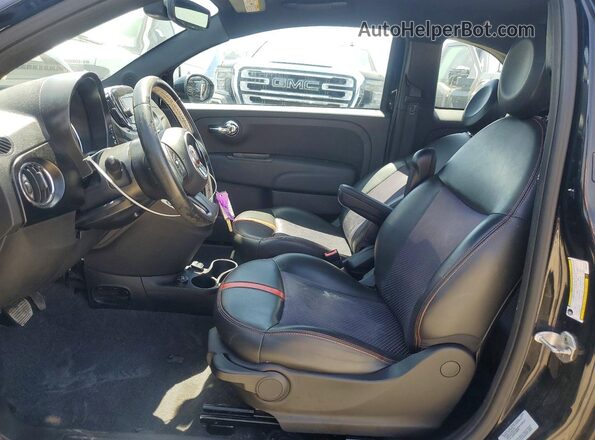 3C3CFFGE0HT611777 2017 FIAT 500 Черный Вид салона спереди