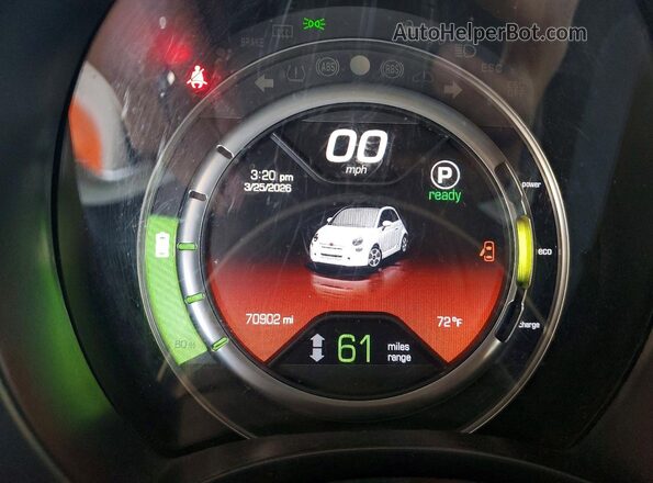 3C3CFFGE1GT113781 2016 FIAT 500 Orange Вид щитка приладів
