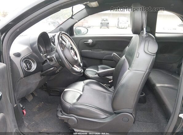 3C3CFFGE9GT152408 2016 FIAT 500E Black Widok wnętrza z przodu