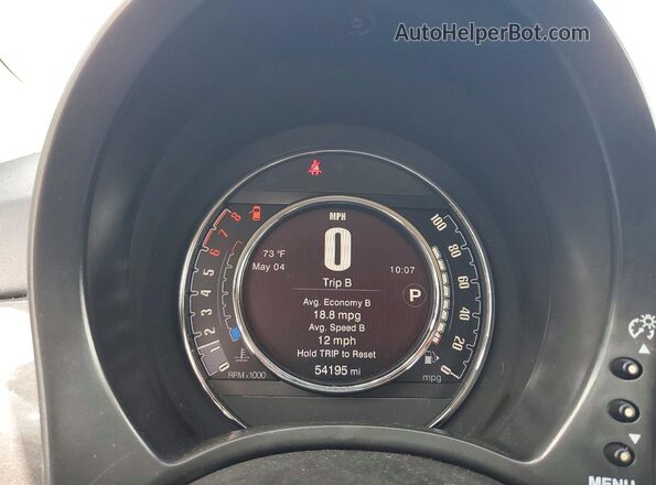 3C3CFFKR7HT694411 2017 FIAT 500 Gray Սարքավորումների վահանակի տեսք