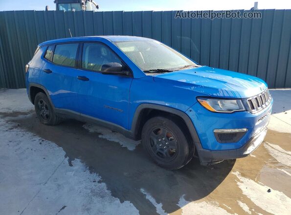 3C4NJCAB0LT247854 2020 JEEP COMPASS Синий Передняя правая четверть