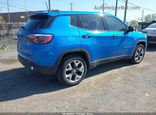 3C4NJCAB2JT181417 2018 JEEP COMPASS Blue Tył prawy