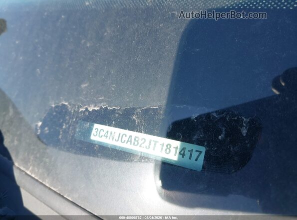 3C4NJCAB2JT181417 2018 JEEP COMPASS Blue Widok komory silnika