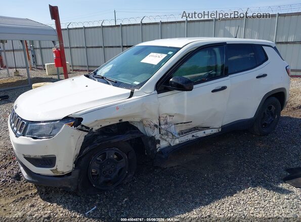 3C4NJCAB5LT124986 2020 JEEP COMPASS White Առջևի ձախ երեք քառորդ տեսարան