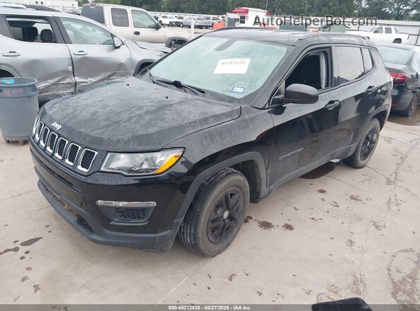 3C4NJCAB6JT438823 2018 JEEP COMPASS Black წინა მარცხენა ხედი სამი მეოთხედიდან