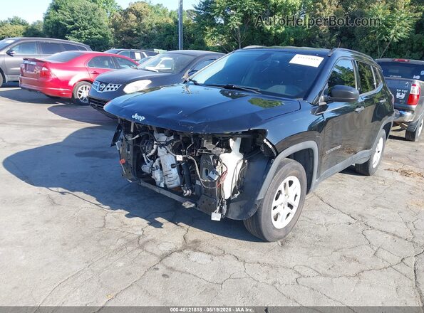 3C4NJCAB7JT411503 2018 JEEP COMPASS Black Առջևի ձախ երեք քառորդ տեսարան