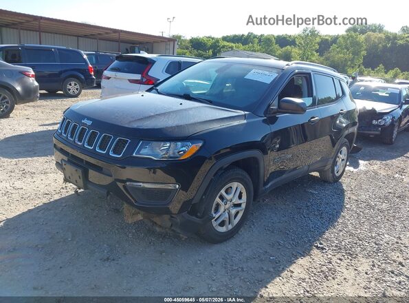 3C4NJCAB8JT133582 2018 JEEP COMPASS Black Передня ліва чверть